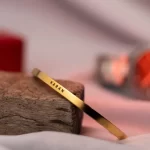 Creative Gold Plated Personalized Engraved Name Kada